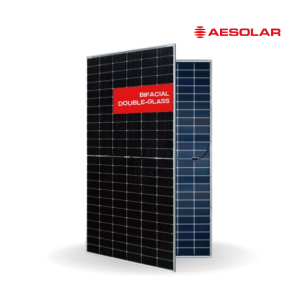 Tấm pin năng lượng mặt trời AE Solar 580W 2 Mặt Kính Cao Cấp